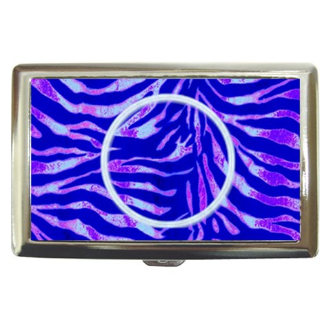 Blue Zebra Cigarette Money Case  By Catvinnat Front