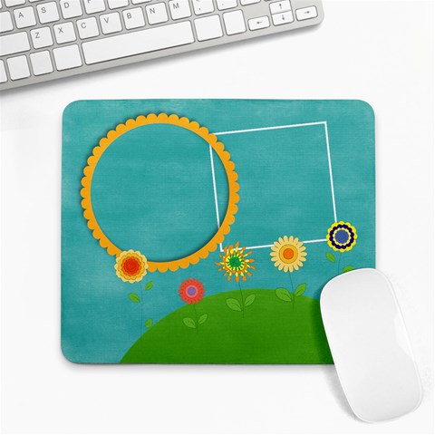 Flowers & Sun Mousepad By Mikki Front