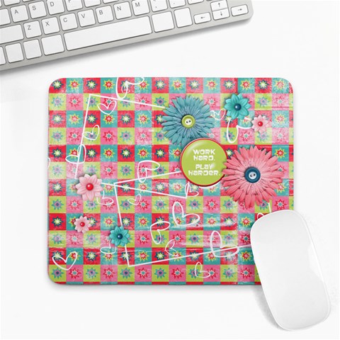 Work Hard  Play Harder  Mousepad By Mikki Front
