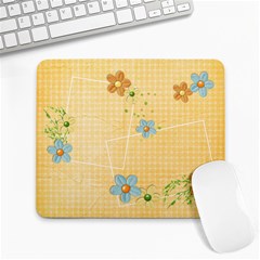 Orange flowers mousepad - Large Mousepad