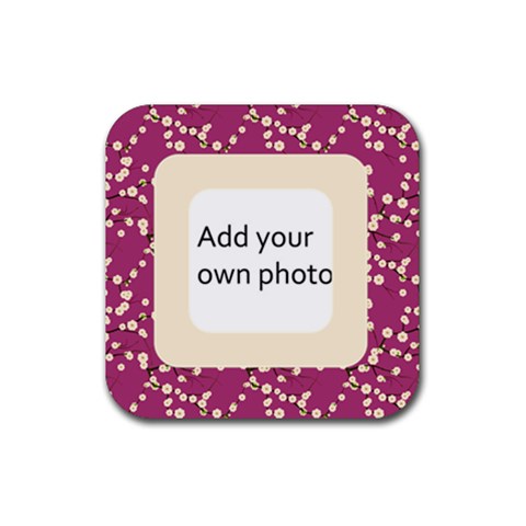 Simple Pink Cherry Blossoms Coaster By Jen Front