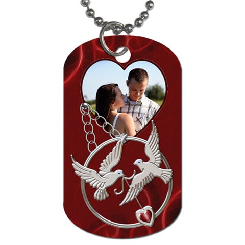 Lovebirds Dog Tag By Lil Front