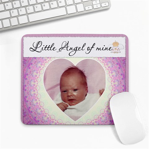Little Angel Of Mine Pink Mousepad By Lil Front