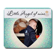 Little Angel Of Mine Blue Mousepad - Large Mousepad