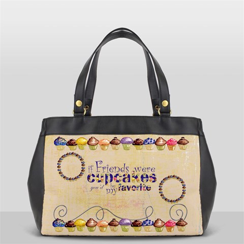 Chocolate Cupcakes Friends  Oversized Handbag By Catvinnat Front