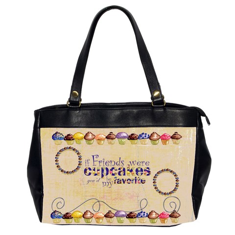 Chocolate Cupcakes Friends  Oversized Handbag By Catvinnat Front