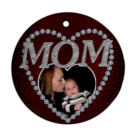 Mom Christmas Ornament By Lil Front