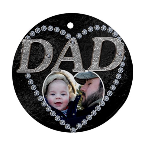 Dad Christmas Ornament By Lil Front