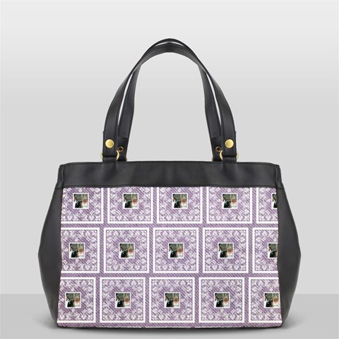 Art Nouveau Multi Frame Lavendar & White Oversized Bag By Catvinnat Front