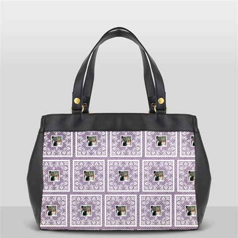 Art Nouveau Multi Frame Lavendar & White Oversized Bag By Catvinnat Back