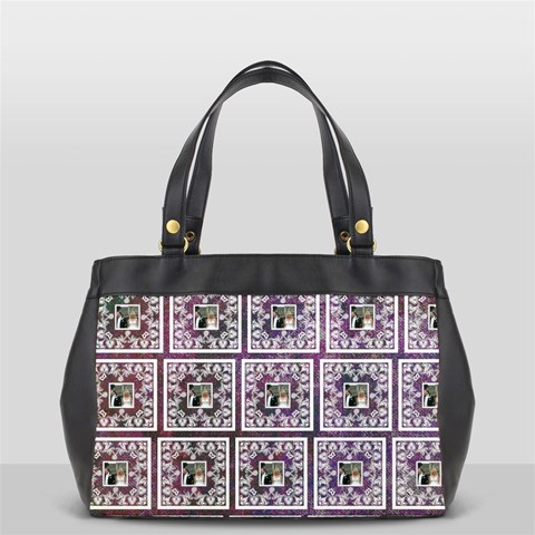 Art Nouveau Multi Frame Deep Purple Lace Oversized Bag By Catvinnat Back