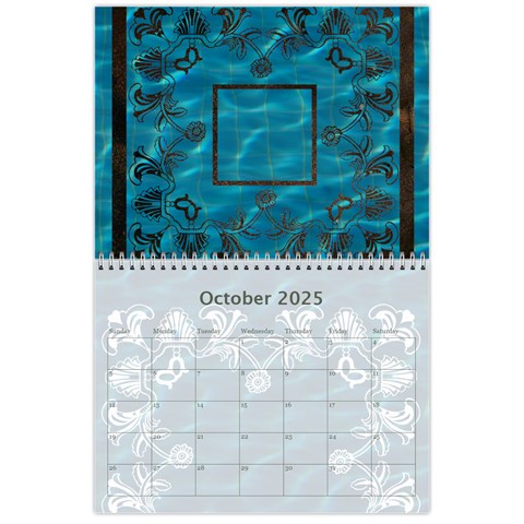 2025 Art Nouveau Pool Cool Calendar By Catvinnat Oct 2025