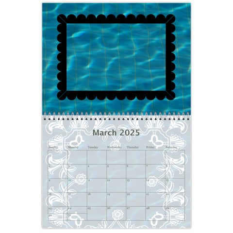 2025 Art Nouveau Pool Cool Calendar By Catvinnat Mar 2025