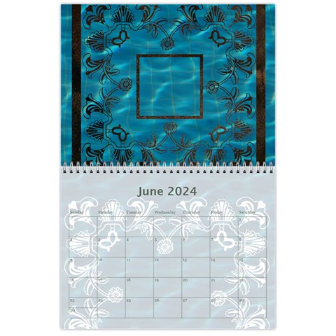 2024 Art Nouveau Pool Cool Calendar By Catvinnat Jun 2024
