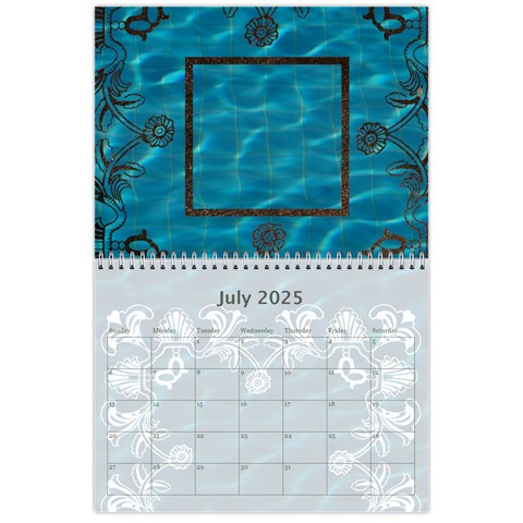 2025 Art Nouveau Pool Cool Calendar By Catvinnat Jul 2025