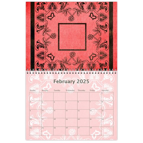 Art Nouveau Red Or Dead Calendar 2025 By Catvinnat Feb 2025