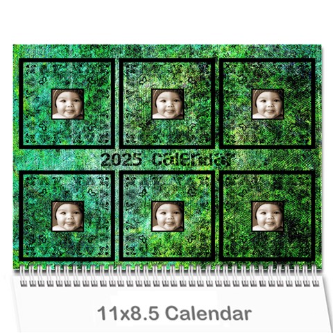 Art Nouveau Green Dream Calendar 2025 By Catvinnat Cover