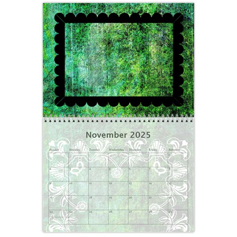 Art Nouveau Green Dream Calendar 2025 By Catvinnat Nov 2025