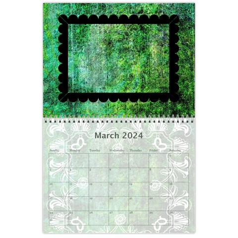 Art Nouveau Green Dream Calendar 2024 By Catvinnat Mar 2024