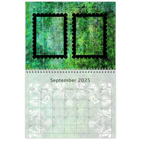 Art Nouveau Green Dream Calendar 2025 By Catvinnat Sep 2025