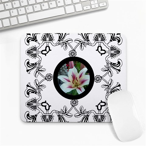 Classic Black & White Mousemat By Catvinnat Front