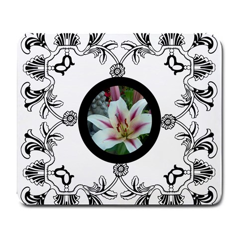 Classic Black & White Mousemat By Catvinnat Front