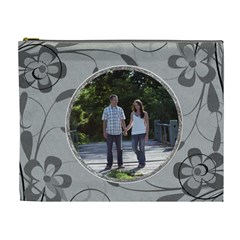 Charcoal Floral XL Cosmetic Bag (7 styles) - Cosmetic Bag (XL) Charcoal Floral XL Cosmetic Bag (7 styles) - Cosmetic Bag (XL)