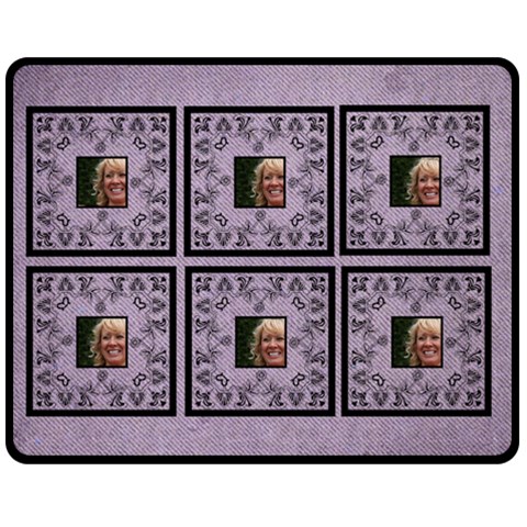 Classic Lavendar Art Nouveau Medium Fleece By Catvinnat 60 x50  Blanket Front