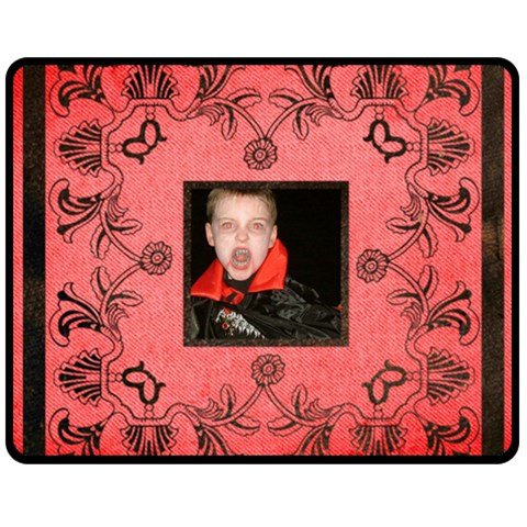 Art Nouveaured Medium Fleece By Catvinnat 60 x50  Blanket Front