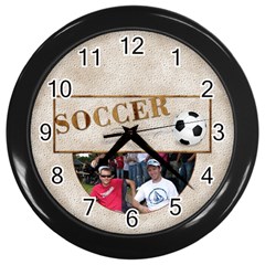 Soccer Wall Clock - Wall Clock (Black)
