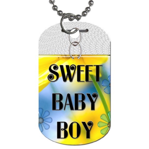 Sweet Baby Boy Dog Tag By Lil Front