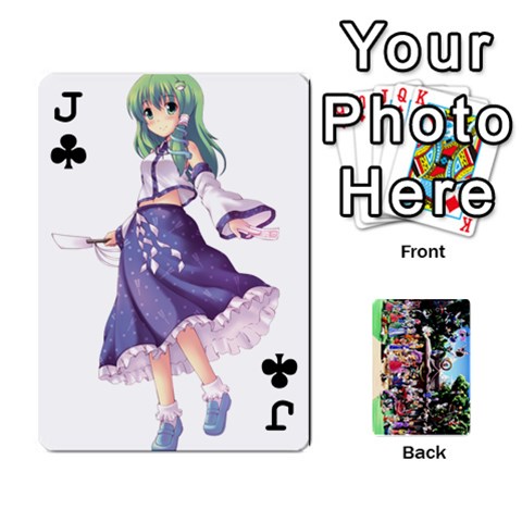 Jack Touhou Playing Cards By Keifer Front - ClubJ