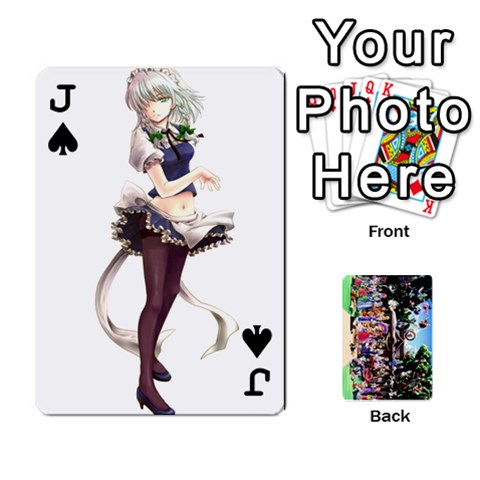 Jack Touhou Playing Cards By Keifer Front - SpadeJ