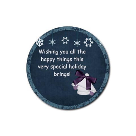 Magical Christmas Poem Round Coaster By Bitsoscrap Front