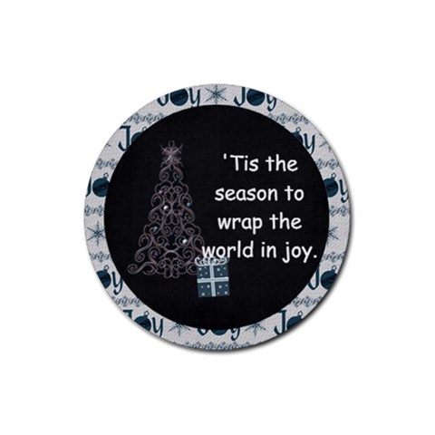 Magical Christmas Joy Poem Round Coaster By Bitsoscrap Front