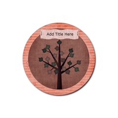 Harmony Tree Round Coaster - Rubber Round Coaster (4 pack)