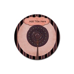 Harmony Round Tree Round Coaster - Rubber Round Coaster (4 pack)