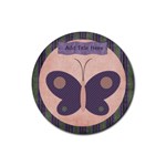 Harmony Butterfly Round Coaster - Rubber Round Coaster (4 pack)