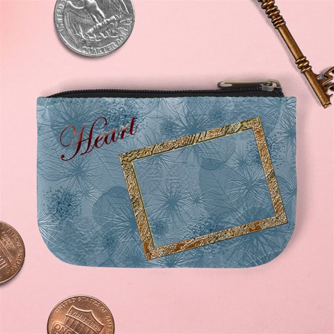 Palm Love2 Blue Coin Purse By Ellan Back