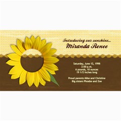 Sunflower Photo Card - 4  x 8  Photo Cards