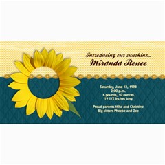 Sunflower Photo Card2 - 4  x 8  Photo Cards