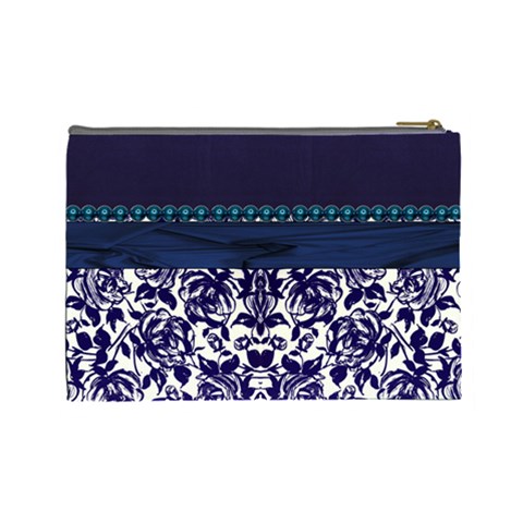 Blue  Cosmetic Bag By Florence Yeung Back