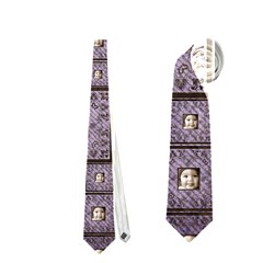 Art Nouveaupurple scrolls double sided tie - Necktie (Two Side)
