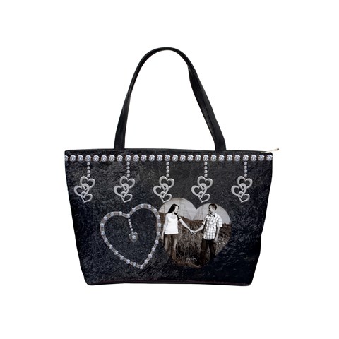 Black & Diamond Love Shoulder Handbag By Lil Front