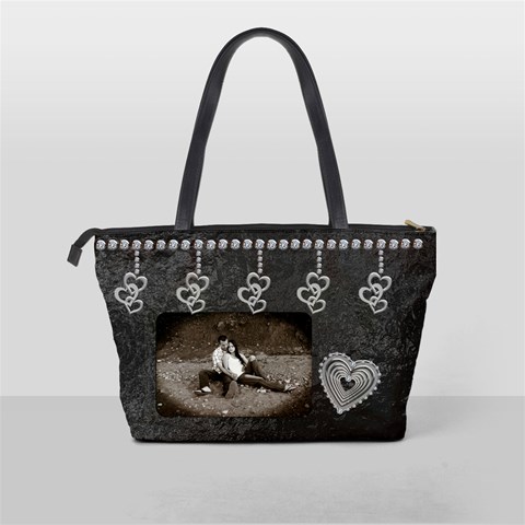 Black & Diamond Love Shoulder Handbag By Lil Back