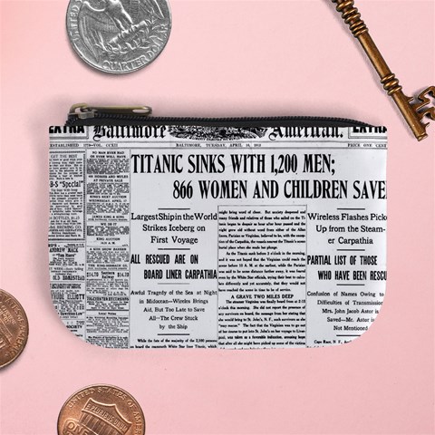 Newspaper Coin Purse By Jorge Front