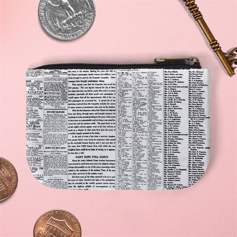 Newspaper Coin Purse By Jorge Back