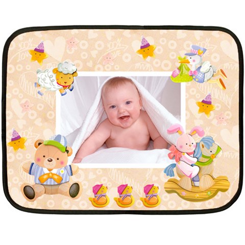 Blankie Bunny Peach Melba Baby Mini Fleece By Catvinnat 35 x27  Blanket