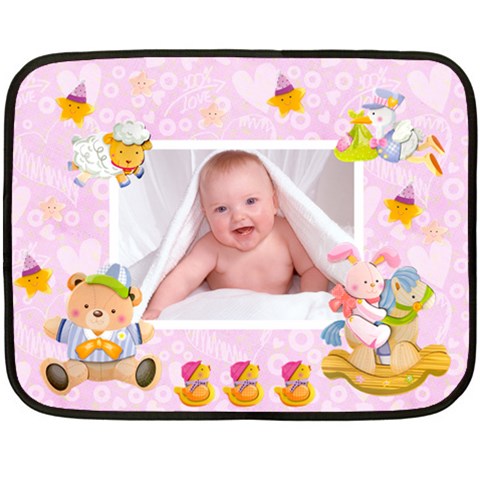 Blankie Bunny Lavendar Love Baby Mini Fleece By Catvinnat 35 x27  Blanket