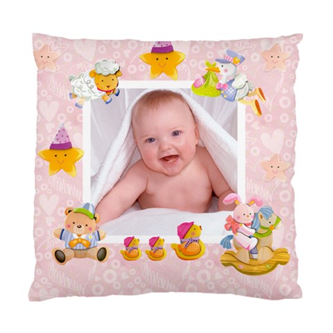 Blankie Bunny Baby Girl Double Sided Cushion By Catvinnat Back